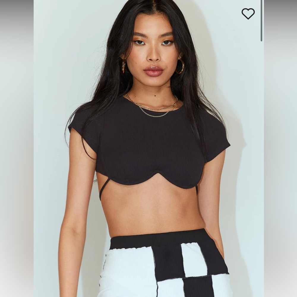 Black Underwire Crop Top